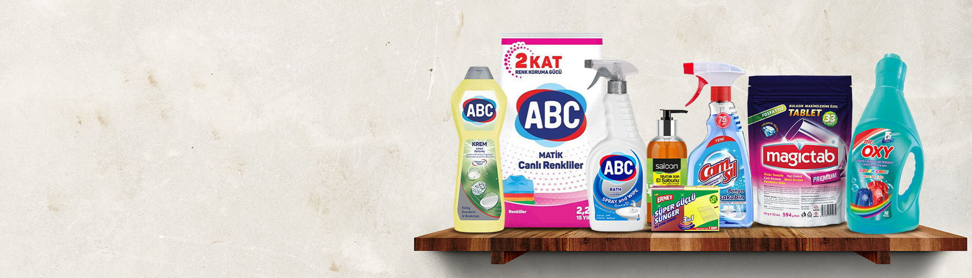 Laundry Detergents: ABC, Hes Matik, Magic Tab, and Mr. Oxy for Cleanliness and Freshness